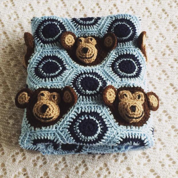 Crochet Monkey Blanket